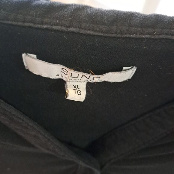 XL Alfred Sung Black Button Down - Picture 5 of 5